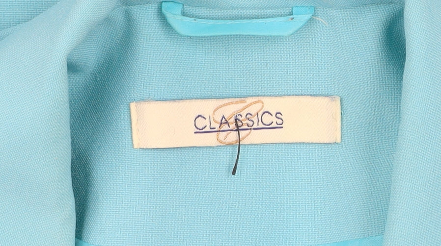 Classics Women's Blue Blazer Jacket Size 14 Polyester Lined Workwear