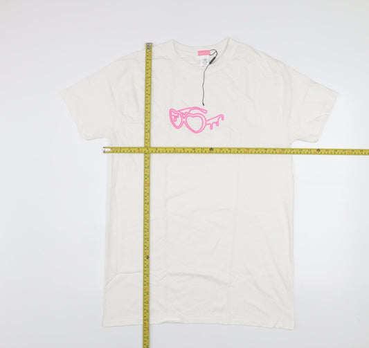 I Saw It First Women's White Cotton Love Island T-Shirt Size S