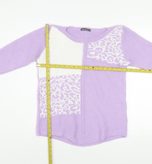 Womens UK Size 12 Bonmarché Purple Pullover Jumper