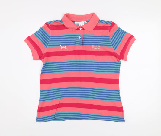 Womens UK Size 10 Help For Heroes Multicoloured Basic Polo