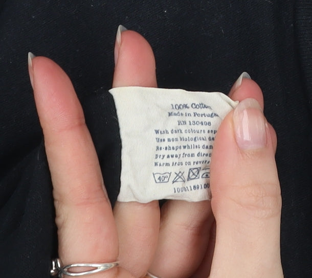 Jack Wills Men's Black Graphic Cotton Crew Neck T-Shirt Size S