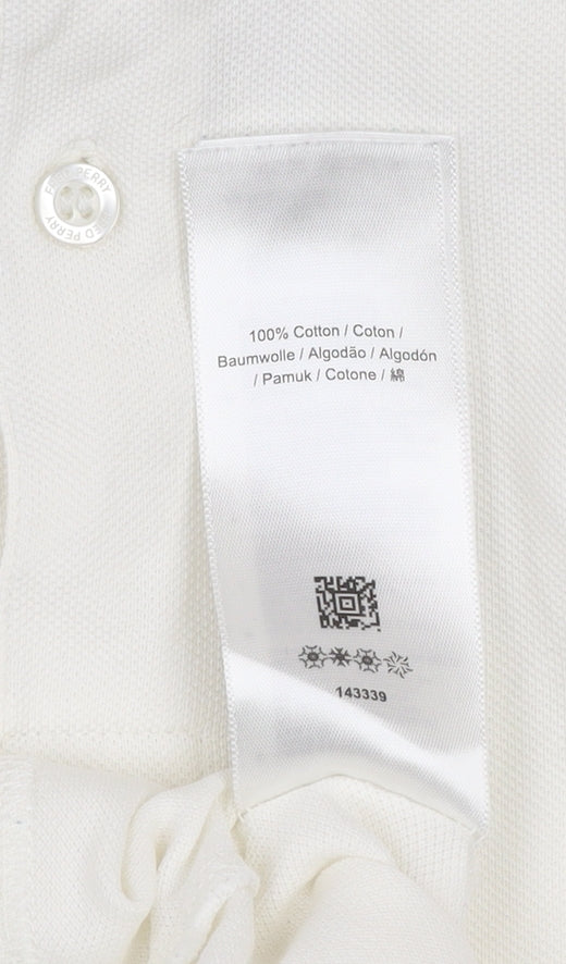 Fred Perry Men's White Cotton Polo Shirt M Regular Fit Short Sleeve