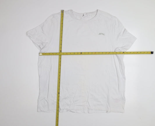 Slazenger Men's White 2XL Cotton Crew Neck Short Sleeve T-Shirt