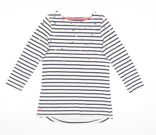 Womens UK Size 8 Joules White Basic T-Shirt