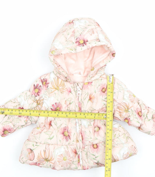 Girls UK Size 0-3 Months NEXT Pink Puffer Jacket
