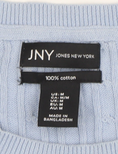 Womens UK Size M Jones New York Blue Pullover Jumper
