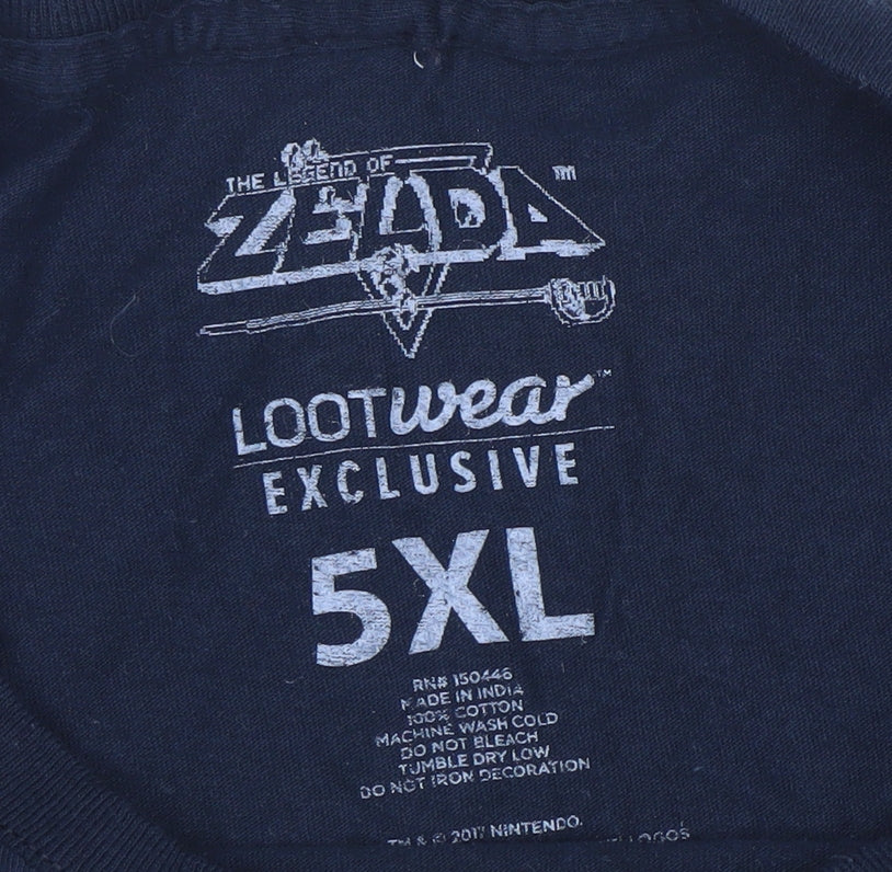 Lootwear Men's Black 5XL The Legend of Zelda Graphic T-Shirt