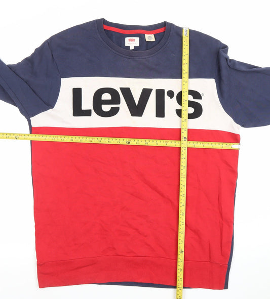 Mens UK Size L Levi's Blue Pullover Sweatshirt