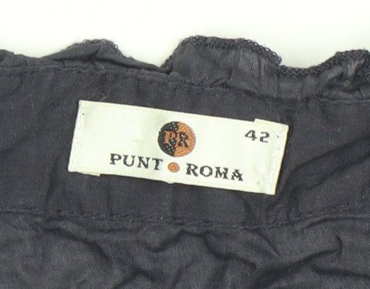 Womens UK Size 14 Punt Roma Blue Classic Blouse