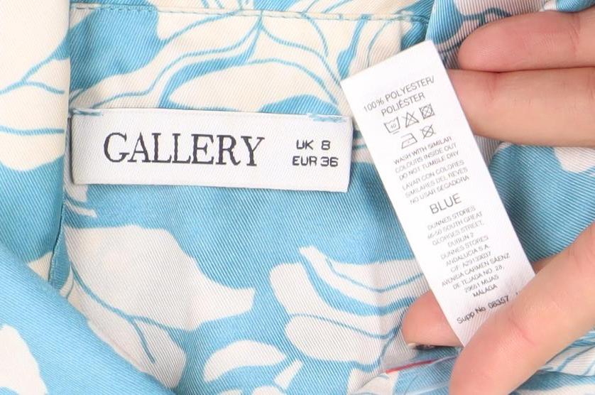 Womens UK Size 8 Callery Blue Classic Button-Up
