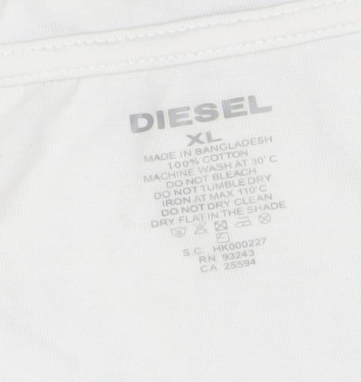 Mens UK Size XL Diesel White T-Shirt