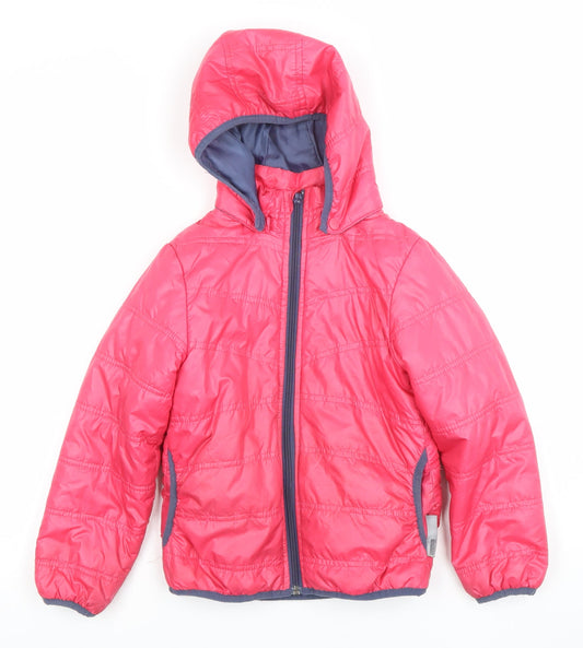 Girls UK Size 7 Years name it Pink Puffer Jacket