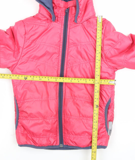 Girls UK Size 7 Years name it Pink Puffer Jacket