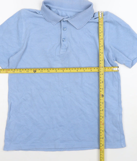 Boys UK Size 10-11 Years St. Bernard for Dunnes Stores Blue Basic Polo