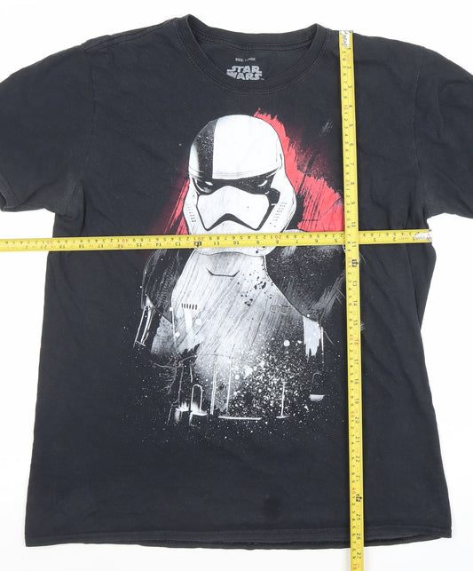 Star Wars Black Stormtrooper Men's Large Cotton T-Shirt