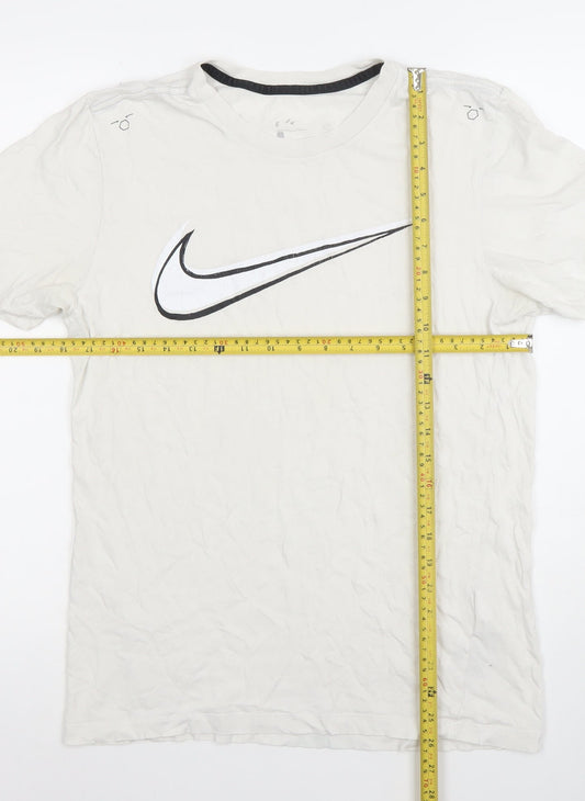 Nike Men's White Short Sleeve Sports Graphic Logo T-Shirt Size M