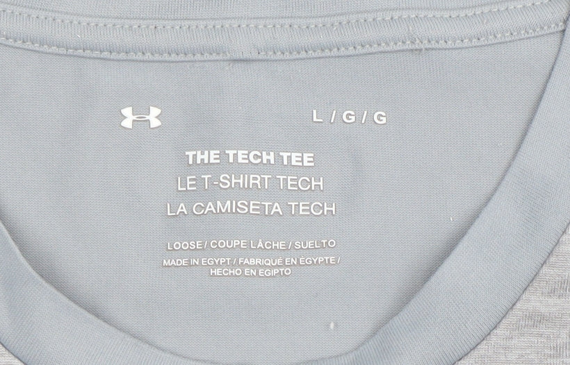 Mens UK Size L Under armour Grey Running & JoggingGym & TrainingFootball T-Shirt