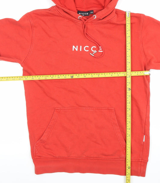 Mens UK Size XS NICCE Red Pullover Hoodie