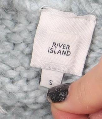 Womens UK Size S River Island Blue Pullover Jumper