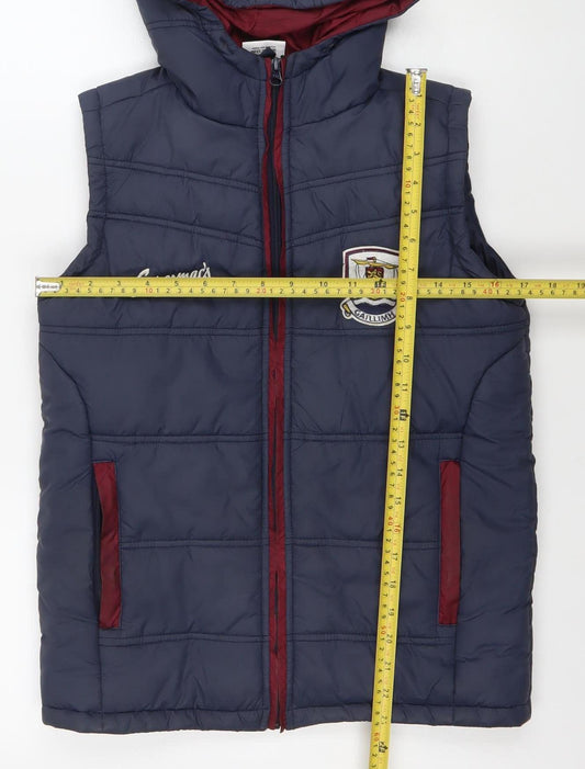 PowerSports Boys Blue Hooded Puffer Jacket 11-12 Years Sleeveless