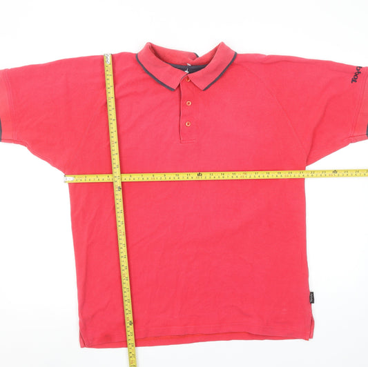 Toggi Men's Red Cotton Short Sleeve Polo Shirt Size M