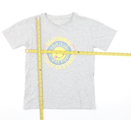 Girls UK Size 11-12 Years Mountain Warehouse Grey Basic T-Shirt