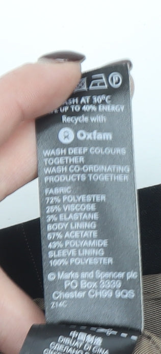 Marks and Spencer Women Black Pinstripe Suit Jacket UK 10