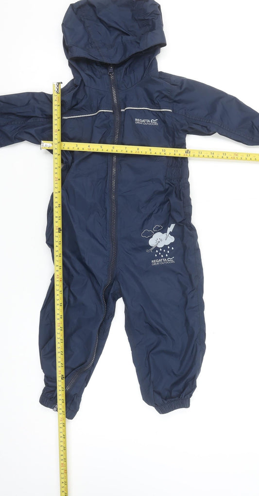 Regatta Unisex Baby Blue Waterproof Hooded Snowsuit 18-24 Months