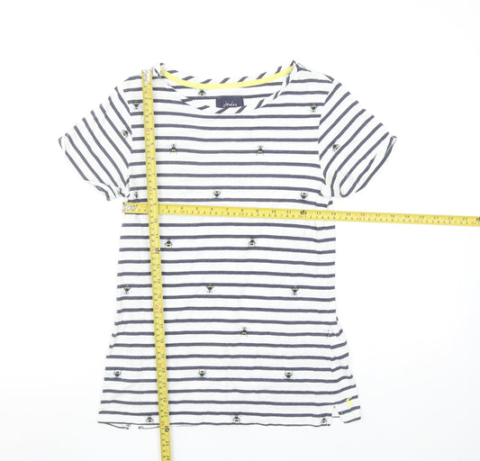 Womens UK Size 8 Joules White Basic T-Shirt
