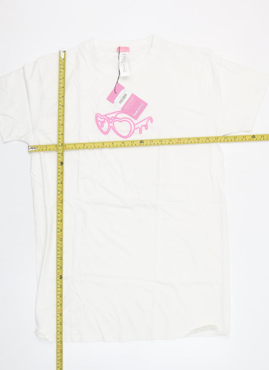 I Saw It First Women’s White Love Island Graphic Cotton T-Shirt Size S
