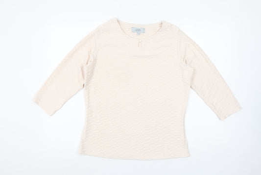 Womens UK Size 12 Honor Millburn Ivory Basic Blouse