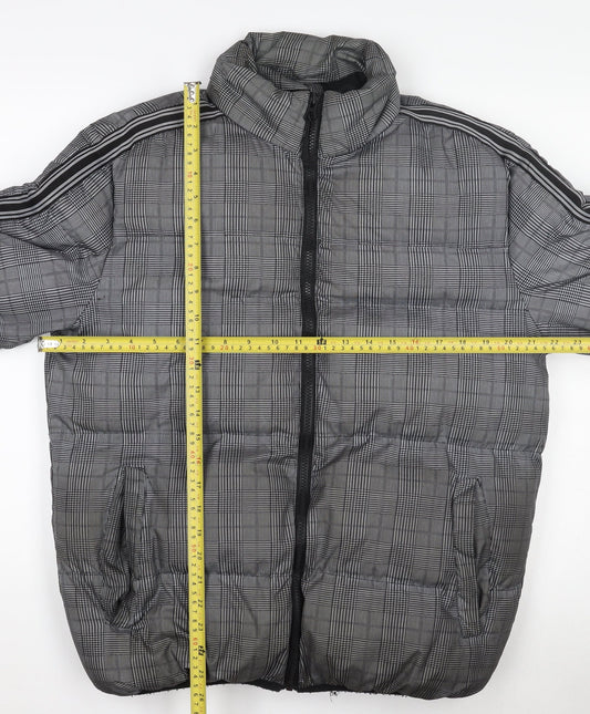 Mens UK Size M Brave Soul Grey Puffer Jacket