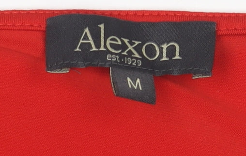 Alexon Women's Red Wrap V-Neck Sleeveless Blouse M