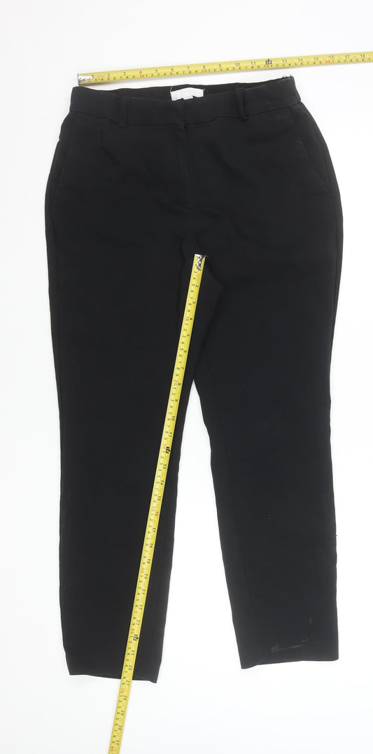 H&M Women’s Black Slim Chino Trousers UK 14 Workwear Stretch