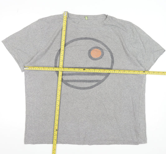 Rapanui Men’s Grey XL Organic Cotton Graphic Print T-Shirt