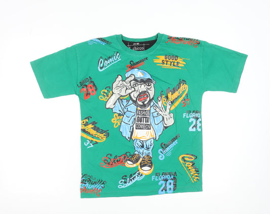 Boys UK Size 12 Years L.chicco Green Basic T-Shirt