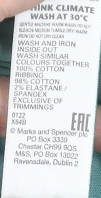 Boys UK Size 11-12 Years Marks and Spencer Green Basic Tank