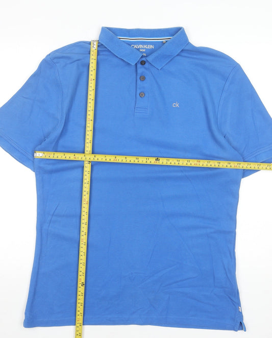 Calvin Klein Men’s Blue Golf Polo Shirt XL Cotton Blend