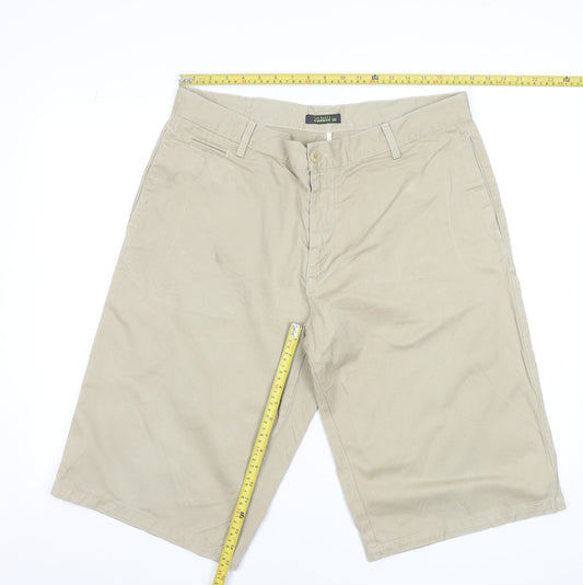 Ted Baker Men Beige Chino Shorts Size L 40in Cotton Casual Summer