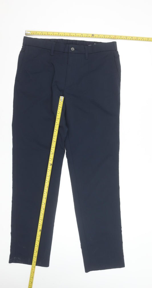 Mens UK Size 34 Lands' End Slim Fit Chino Blue Trousers
