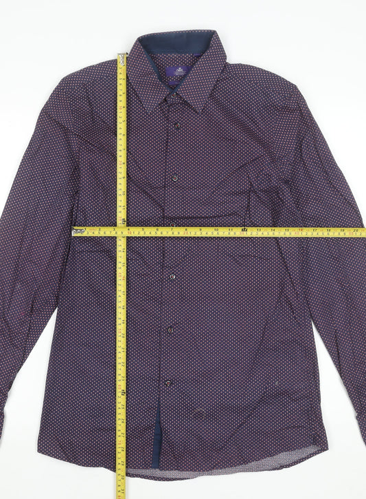 Mens UK Collar Size M NEXT Smart Purple Dress Shirt