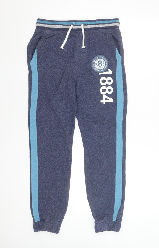 Boys UK Size 12-13 Years Marks and Spencer Regular Fit Jogger Blue Trousers
