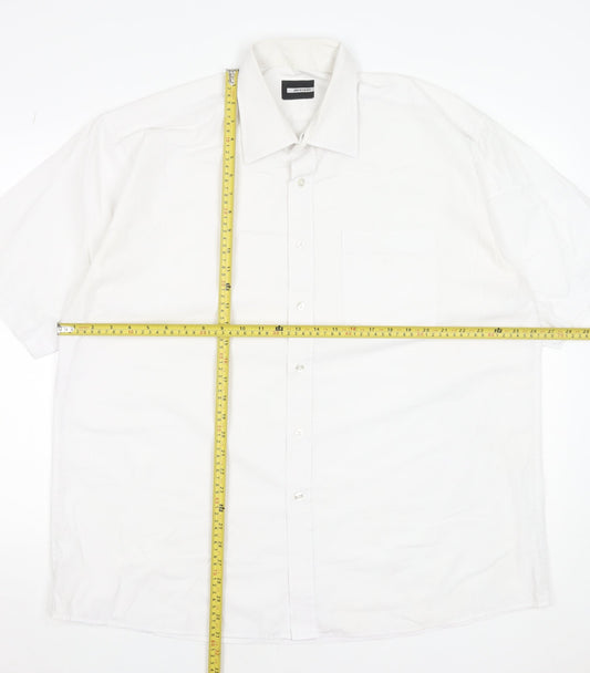 Mens UK Collar Size 2XL Pierre Cardin Smart White Dress Shirt