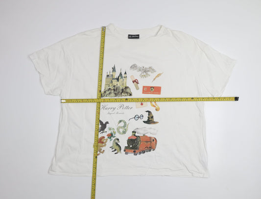 George Harry Potter White T-Shirt Women Size 24 100% Cotton