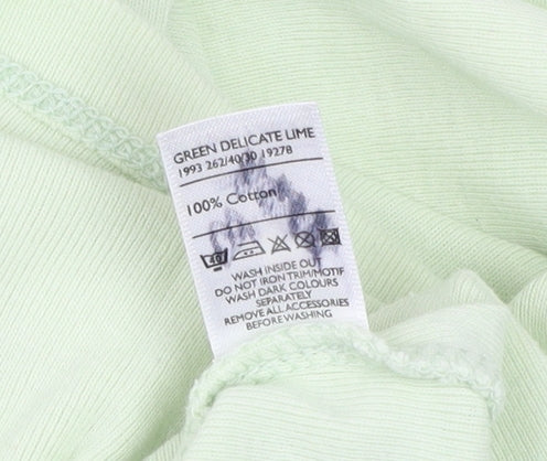 b casual Womens Green 3/4 Sleeve V-Neck Cotton T-Shirt Size 14