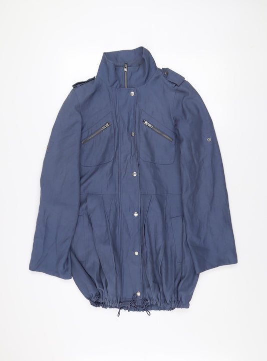 Womens UK Size 8 Warehouse Blue Military Jacket