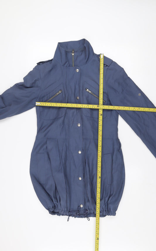 Womens UK Size 8 Warehouse Blue Military Jacket