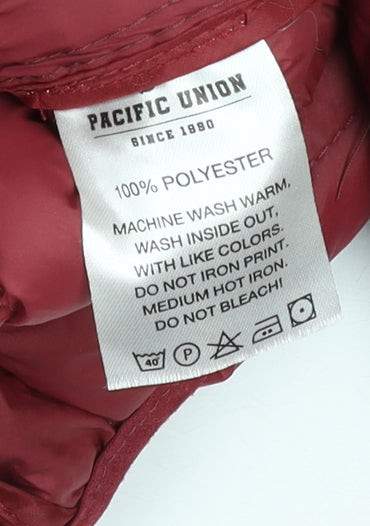 Womens UK Size M Pacific Union Red Puffer Jacket