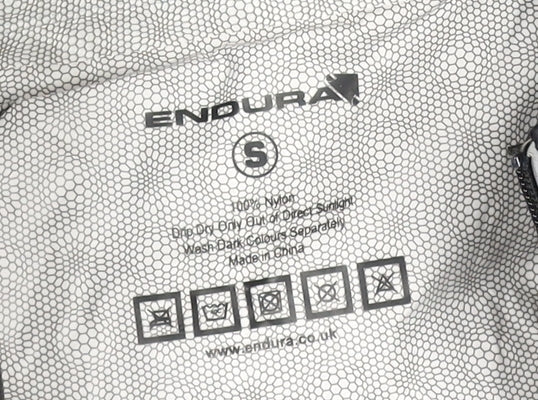 Endura Men's Black Small Windbreaker Cycling Jacket Nylon Zip Waterproof