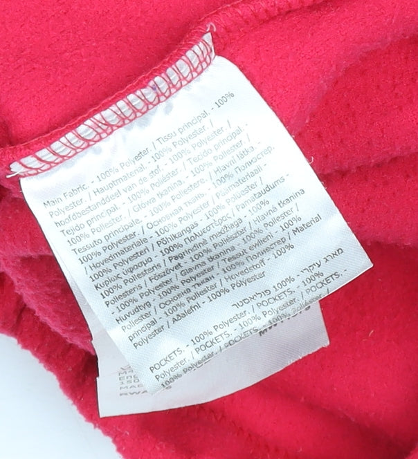 Regatta Womens Red Fleece Full Zip Mid-Length Outdoor Jacket Size 10